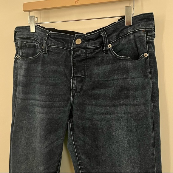 Blanqi 12 Maternity Skinny Fit Full Belly Panel Jeans 0548 Dark Wash stretchy - Picture 3 of 10